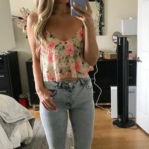 Necessary Clothing floral Crop Top Size S